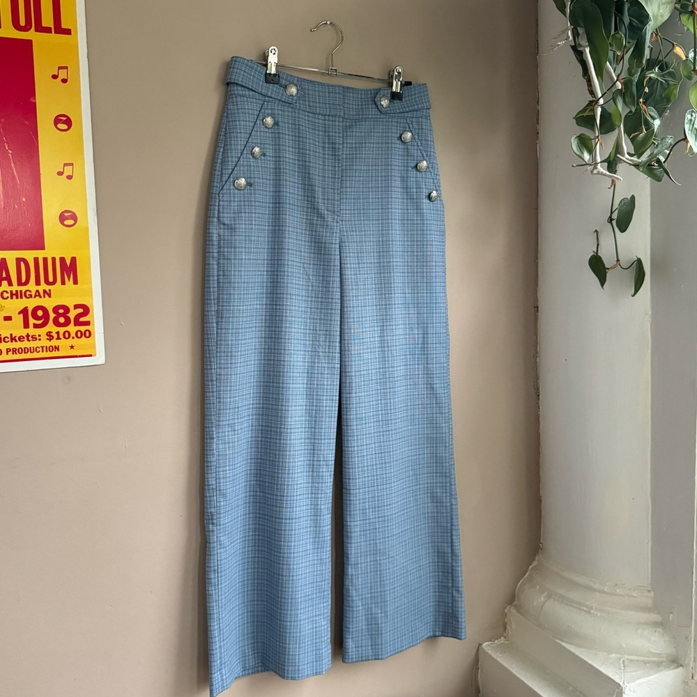 Veronica Beard Hunter Cropped Plaid Pants